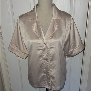 Flora Nikrooz Cream Satin Pajama Top